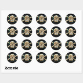 "Black Widow's New Home" Ronde Sticker (Vel)