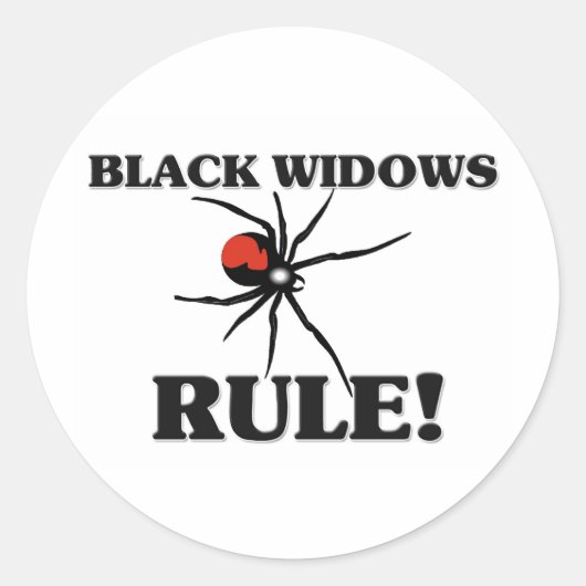 BLACK WIDOWS Rule! Ronde Sticker (Voorkant)