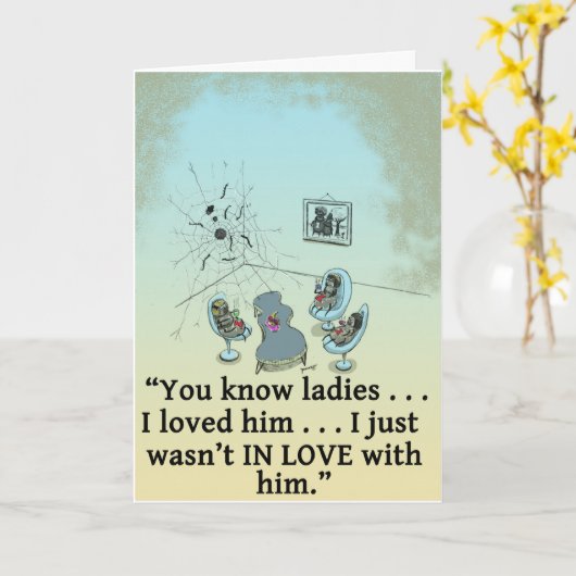 Black Widows-Wenskaart Kaart (Gele Bloem)