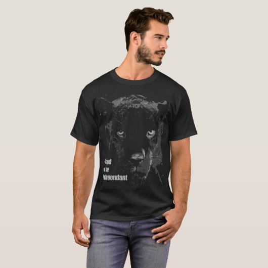 Black Wild Cat T-shirt (Voorkant volledig)