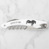 Black Wild Horse Kurkentrekker met aangepaste teks (Achterkant)