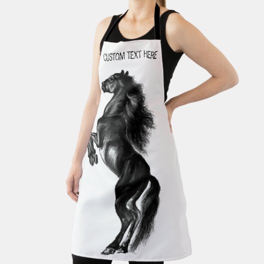 Black Wild Horse Schort met aangepaste tekst (Insitu)