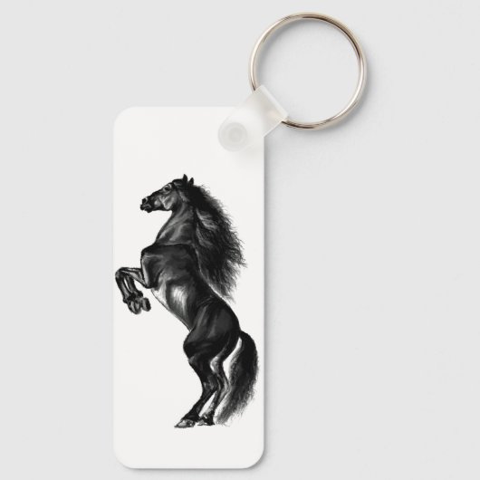 Black Wild Horse Sleutelhanger (Achterkant)