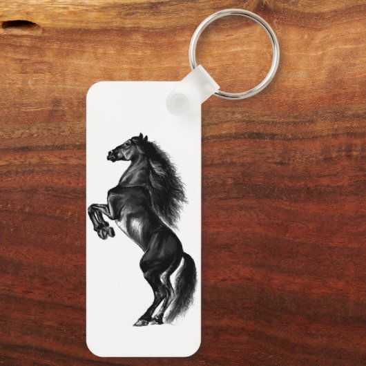 Black Wild Horse Sleutelhanger (Achterkant)