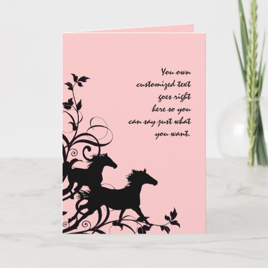 Black Wild Horses Kaart (Voorkant)