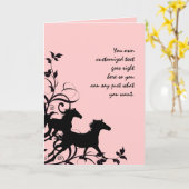 Black Wild Horses Kaart (Gele Bloem)