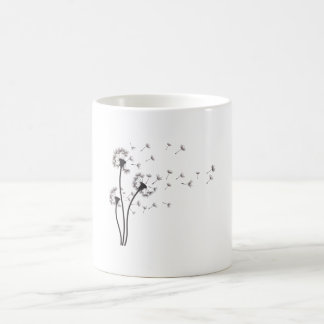 Black Wildflower Dandelion Koffiemok