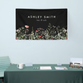 Black Wildflower Meadow Business Spandoek (Beurs)
