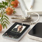 Black Wildflower Meadow Medewerker ID Sleutelhanger (Voorkant Rechts)