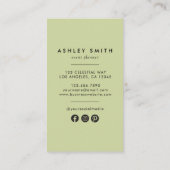 Black Wildflower Meadow Social Media Visitekaartje (Achterkant)