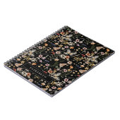 Black Wildflower Notebook Notitieboek (Linkerzijde)