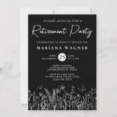 Black Wildflowers Uitnodiging voor een pensioenfee (Voorkant)