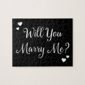 Black Will you Marry me Gothic Marriage proposal Legpuzzel (Horizontaal)