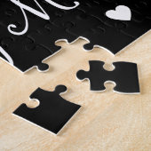 Black Will you Marry me Gothic Marriage proposal Legpuzzel (Zijkant)