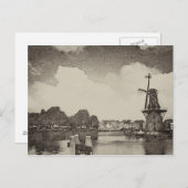 Black Windmill, Haarlem, Nederland Briefkaart (Voorkant / Achterkant)