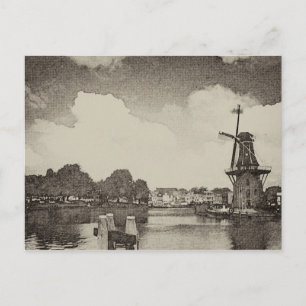 Black Windmill, Haarlem, Nederland Briefkaart