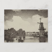 Black Windmill, Haarlem, Nederland Briefkaart (Voorkant)