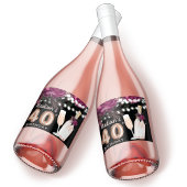 Black Wine Luxury 40th Birthday - persoonlijk Sparkling Wijnetiket