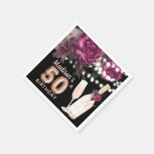 Black Wine Luxury 50th Birthday - persoonlijk Servet (Hoek)