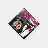 Black Wine Luxury 60th Birthday - persoonlijk Servet (Hoek)