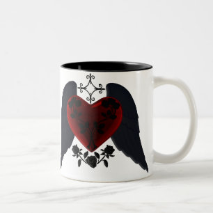 Black Winged Gothic Heart Mok