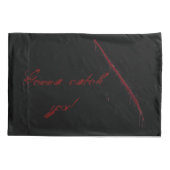 Black Wings Kussensloop (Achterkant-Links)