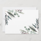 Black Winter Botanicals 4 Photo Holiday Kaart (Achterkant)