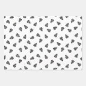 Black Winter Holiday Inpakpapier Vel (Voorkant)