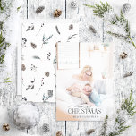 Black Winter Pinecone Merry-kerstfototoestel Feestdagenkaart<br><div class="desc">Op zoek naar een mooie en unieke vakantiekaart die dit jaar naar je vrienden en familie zal worden gestuurd? Kijk niet verder dan onze zwarte winter Pinecone Merry kerstfoto Holiday Kaart! Deze eenvoudige en elegante kaart is voorzien van uw favoriete volledig afgeblazen lichtfoto, voorzien van de 'prettige kerst' in een...</div>