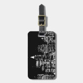 Black & Wireless City Night Bagagelabel (Voorkant verticaal)