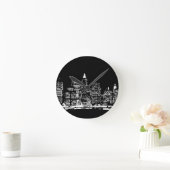 Black & Wireless City Night Ronde Klok (Huis)