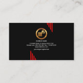 Black Wiskunde Shimmering Equers Wiskunde Tutor Visitekaartje (Achterkant)