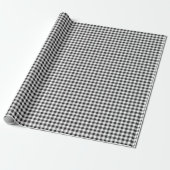 Black | Wit Gingham inpakpapier (Uitgerold)