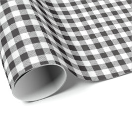 Black | Wit Gingham inpakpapier