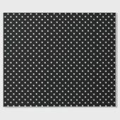 Black | Wit Polka Dot inpakpapier (Vlak)