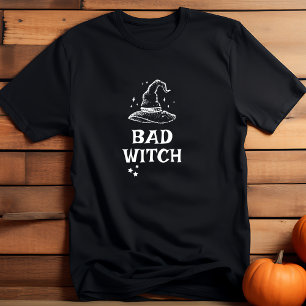 Black Witch Pet Bad Witch Halloween Dames T-shirt