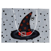 Black Witch Pet Stars Cute Spider Halloween Large Cadeautasje (Achterkant)
