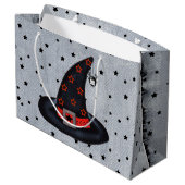 Black Witch Pet Stars Cute Spider Halloween Large Cadeautasje (Achterkant Gekanteld)