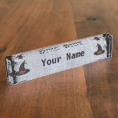 Black Witch Pet Stars Cute Spider Halloween Naambordje (Zijkant)