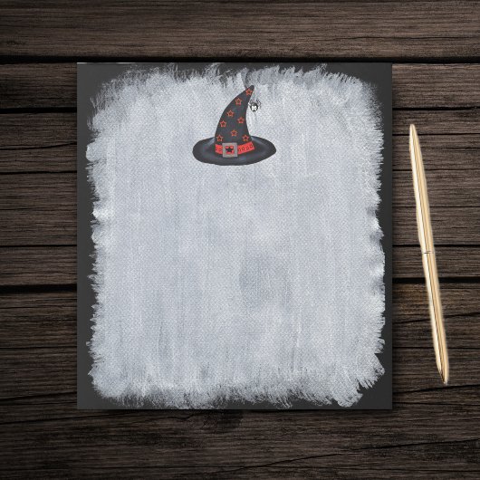 Black Witch Pet Stars Cute Spider Halloween Notitieblok