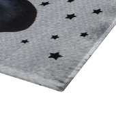 Black Witch Pet Stars Cute Spider Halloween Snijplank (Hoek)