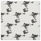 Black Witch Riding Broom Halloween Thunder_Cove Stof (Swatch)