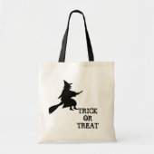 Black Witch Silhouette Tote Bag (Voorkant)