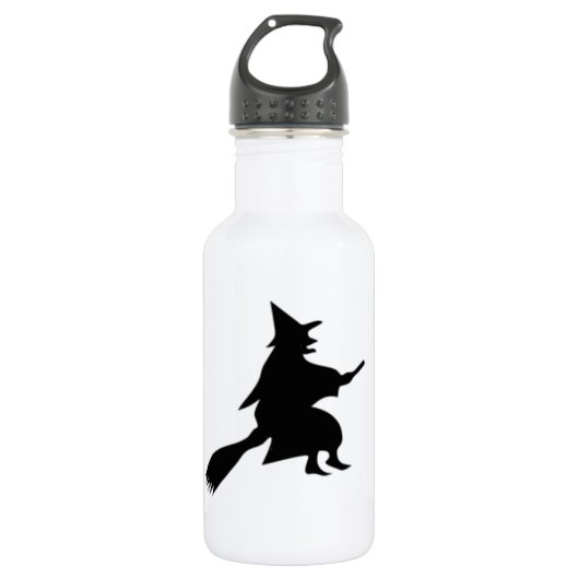 Black Witch Silhouette Waterfles (Voorkant)