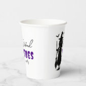 Black Witch Silhouette – "Wicked Vibes Only" -  Papieren Bekers (Rechts)