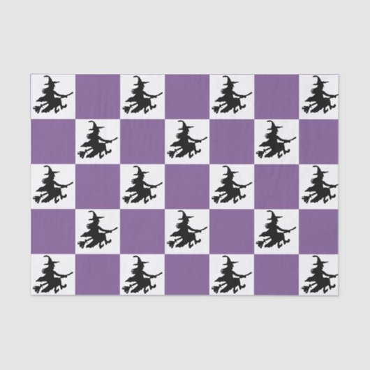 Black Witches Checkered Tissuepapier (Voorkant)