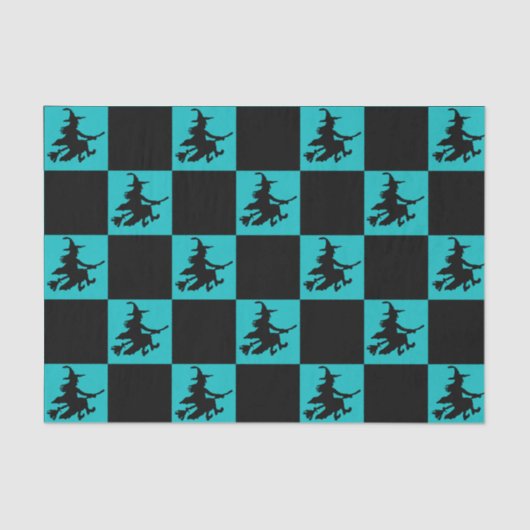 Black Witches Checkered Tissuepapier (Voorkant)