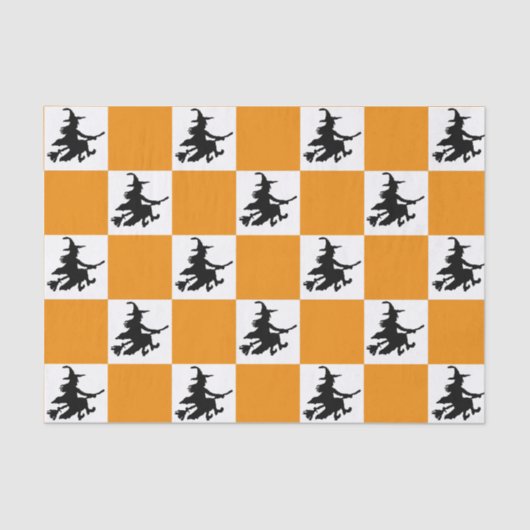 Black Witches Checkered Tissuepapier (Voorkant)