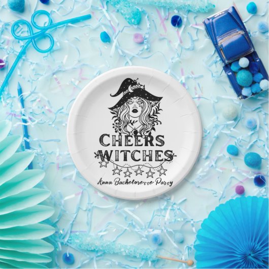 Black Witches Halloween Bachelorette Party Papieren Bordje (Feest)