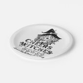Black Witches Halloween Bachelorette Party Papieren Bordje (Gekanteld)
